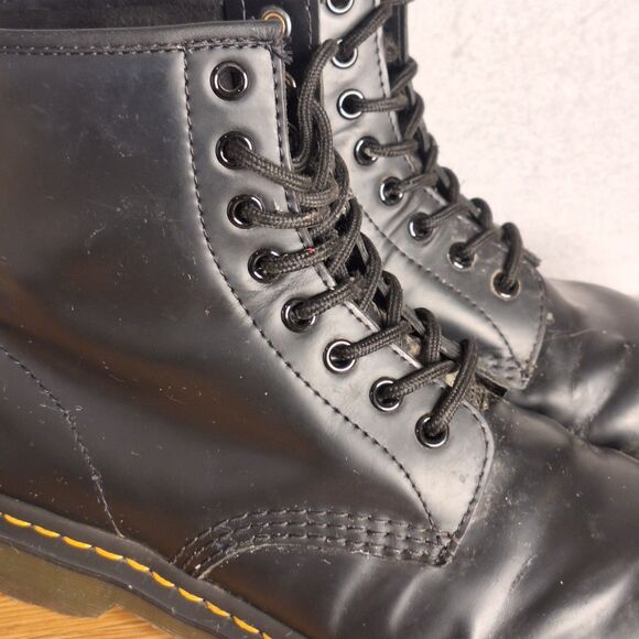 Dr. Martens 1460 Women’s 9 EU 41 Black Vegan Combat Lace Up Ankle Boots Doc - Picture 8 of 12